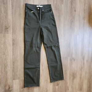 Signature by Levi Strauss Olive Green Wide Leg Jeans